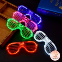 THUMBS UP แว่นตาเรืองแสง ""มีหลอดไฟ LED"" แว่นตาเรืองแสง คริสต์มาส Luminous glasses