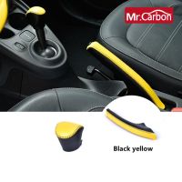 Car Leather Protective Shift Parking Device Cover For New Smart Fortwo Forfour 453 Car Shift Lever Cover Interior Accessories