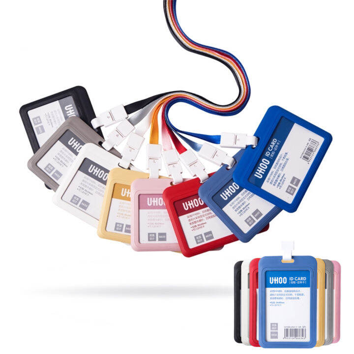 Id Card Holder Lanyards Id Badge Holder Plastic Name Tag Case Name Neck