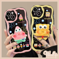 Y11เคสสำหรับ Vivo น่ารัก Y20i Y20 Y17 Y12 Y21 Y15 Y16 Y02 Y35 Y12i Y21S ปลาดาวแพททริก Y12S Y11s Y33T Y20A Y21A Y15s Y93 Y30 Y33S Y22 Y50 Y95 3D หยักโค้ง Spongebob กับการ์ตูนเด็กผ้าคลุม