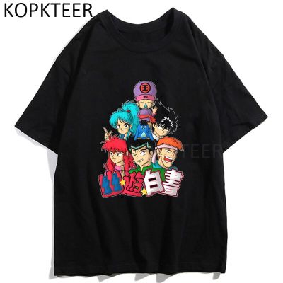 ข้อเสนอพิเศษ Yuyu Yu Yu Hakusho อะนิเมะเสื้อ T Harajuku ผู้ชายผู้หญิง Streetwear Hip Hop เสื้อยืด Hipster Cool สบายๆ O-Neck แขนสั้น T เสื้อ S-5XLS-5XL