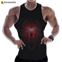 2023 New Fashion Spider 3D Printed Tank Tops Mens Clothing Women Casual Spider Sleeveless Shirts Hip Hop Oversized Tops