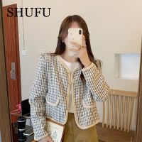 卍 2089 Shufu 2695 พร้อมส่ง เสื้อครอปแขนยาว ลําลอง พลัสไซซ์ สไตล์เกาหลี สําหรับผู้หญิง