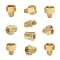 Brass Threaded Connector M14 M18 M22 3/8" 1/2" Transitional Coupling Water Faucet Fittings For Bubbler Kitchen And Bathroom Plumbing Valves