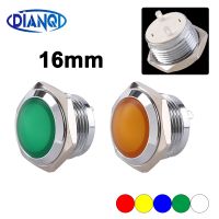 16mm Indicator Light Signal Lamp Pilot Waterproof Spherical Round Metal LED 12V24V220V red blue green White with pin terminal