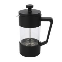 French Press Coffee &amp; Tea Maker 12Oz, Thickened Borosilicate Glass Coffee Press Rust-Free and Dishwasher Safe,Black