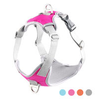 Dog Harness Vest Soft Lining Adjustable Reflective Small Medium Dogs Harness Collar Breathable Walking Training Products