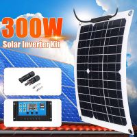 20W-300W Flexible Solar Panel 12V Battery Charger Dual USB With 10-100A Controller Solar Cells Power Bank for Phone Car Yacht RV Wires Leads Adapters