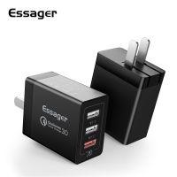 Essager หัวชาร์จ ค่าเร็ว 3.0 USB ชาร์จ 30 วัตต์ QC3.0 QC เทอร์โบอย่างรวดเร็วชาร์จหลายปลั๊กชาร์จโทรศัพท์มือถือสำหรับ iPhone 12 11 ซัมซุง Xiaomi