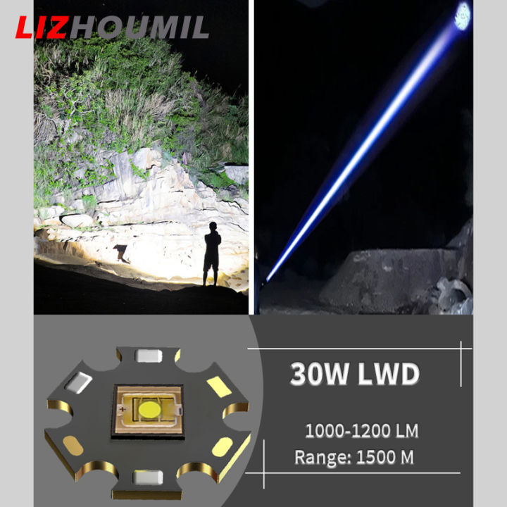 lizhoumil-โคมไฟ-xhp160พร้อมตัวหนีบ-ไฟฉาย-led-30w-พลังสูงพลังสูงไฟฉายอะลูมิเนียมผสมโลหะแรงมาก