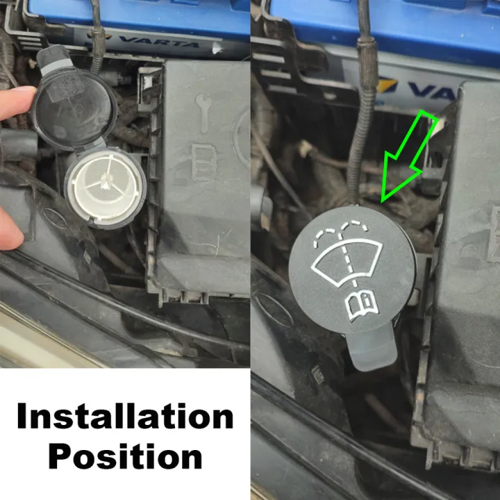 Car Windshield Wiper Washer Fluid Reservoir Tank Bottle Cap Cover For