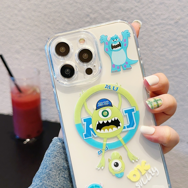 เคสแม่เหล็กหรูหราพิมพ์ลาย-monsters-university-iphone-11-12-pro-max-13-pro-max-7-8-plus-x-xs-xr-สำหรับ-iphone-disney-sullivan