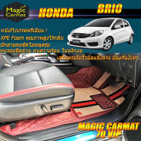 Honda Brio 2011-2016 Hatchback Set B (เฉพาะห้องโดยสาร 2แถว) พรมรถยนต์ Honda Brio  2011-2016 พรม7D VIP Magic Carmat