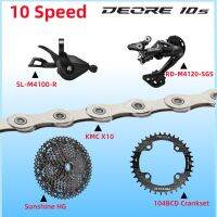 DEORE 1X10 Speed Groupset M4120ด้านหลัง Derailleur Sunshine Cassette 42T46T KMC X10 10V สำหรับ MTB จักรยานอะไหล่