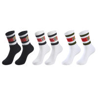 1 pairs 2 pairs 6 pairs black and white socks for men and women tiger pattern casual fashion socks hip hop life socks