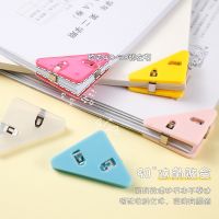 [NEW EXPRESS]▤✣ Transparent Colorful Clip Triangle Test Paper Cute Memo Holder Organizer Storage Stationery Photo Office School Data Edging Long Tail