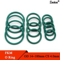 FKM O cincin CS 4.0mm OD 14 100mm 10 buah cincin Fluorine karet O insulasi tahan minyak tahan suhu tinggi