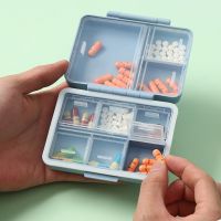 Portable Colorful 9Grids Slots Medicine Box Health Care Container Case Pill Box Splitters Travel Pill Box Tiny Box Easy to Carry Medicine  First Aid S