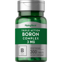 PipingRock Triple Action Boron Complex, 3 mg, 300 Tablets