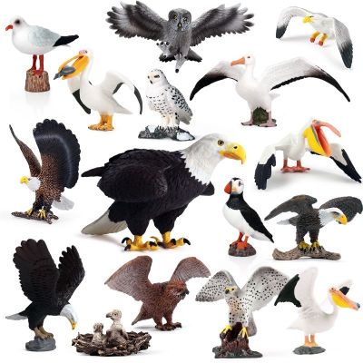 Oenux simulation birds animal model of bald eagle owl peregrine falcon pelican seagull place childrens toys