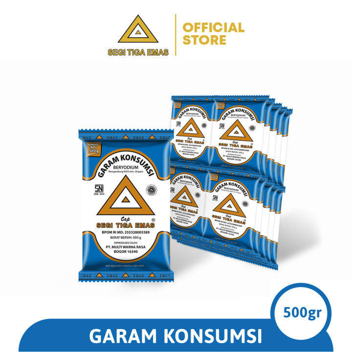 Garam Konsumsi Beryodium Cap Segi Tiga Emas Ukuran Gr Bal Lazada Indonesia