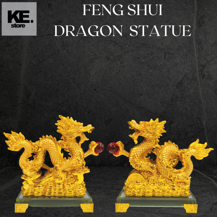 Feng Shui Dragon Statue Decorativegood Luck Power Strengthliving Room Lazada 0682