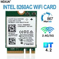 INTEL 2.4 + 5Ghz 867M บลูทูธ4.2 Ngff โมดูลการเครือข่ายไร้สาย Wifi การ์ด M.2สำหรับ Intel Ac 8260 8260Ngw