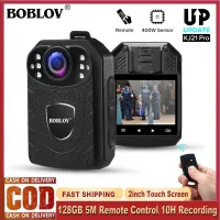 BOBLOV KJ21Pro ตัวกล้องตำรวจ พร้อมรีโมท,HD 1296P 128GB กล้องแอคชั่นแคมเมรารักษาความปลอดภัยขนาดเล็ก2นิ้วกล้องวิดีโอหน้าจอสัมผัส DVR DVR ตรวจจับเคลื่อนไหวมองเห็นกลางคืนกล้องติดรถ