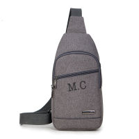 Personalized Oxford chest bag embroidered custom casual fashion mens shoulder bag light outdoor cycling cross-body bag