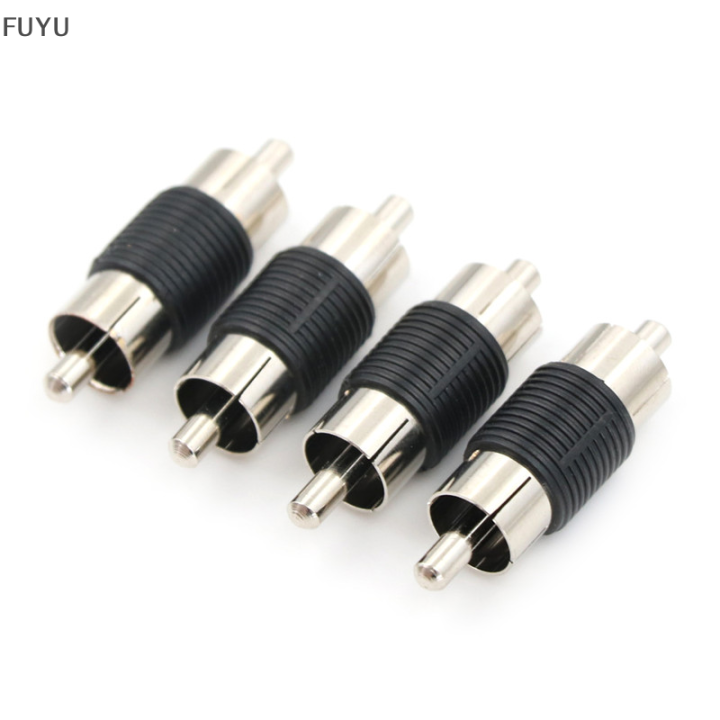 fuyu-4pcs-ตรง-av-rca-male-to-male-audio-video-connector-ข้อต่ออะแดปเตอร์