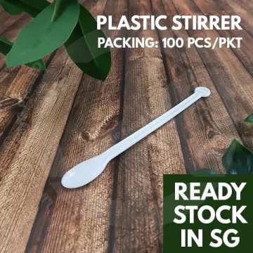 Omin Disposable White Plastic Coffee Stirrers, Tea Stirrer Spoon, Stir  Sticks, Bar Tool 5 Inch Pack of 100