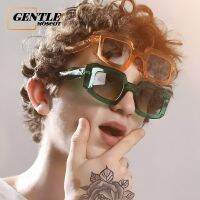 (GENTLE MOSCOT) Western Irregular Retro Sunglasses Candy Color Fashion Ins Punk Shades for Men/Women