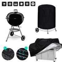 zhaichuik BBQ Cover Anti-Dust Waterproof Weber Heavy Duty Charbroil Grill Cover Rain Protective Barbecue Cover Round Outdoor Dust Waterp