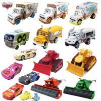 【CC】 1:55 Pixar Cars Metal Diecast Car Lightning Dr. Damage Arvy Miss Fritter Bulldozer Gifts