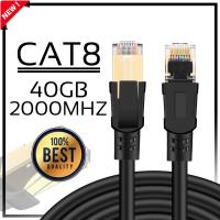 （2m 5m 10mn 15m 20m 30m 50m 100m)LAN Cable CAT8 Network Cable CAT8 Lan Cable RJ45 Ethernet Cable 40Gbps 2000Mhz Gigabit CAT8 Network Cable