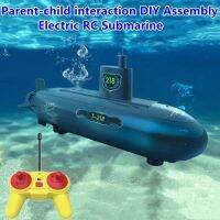 Interactive DIY Assembly Electric RC Submarine Toy 30.5CM STEM Science Education Remote Control Submarine Boat Water Toy