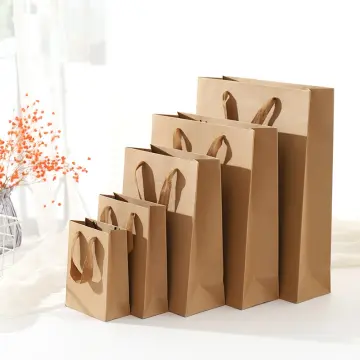 10/20/50/100pcs Multicolor Kraft Paper Bag with Handle Paper Bags for  Packaging Gift Festival Christmas Wedding Birthday Party