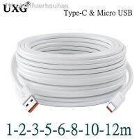 okfvifuerhsuhas USB Tipo C Estendido Longo Cabo de Carregamento Rápido สำหรับ Samsung Xiaomi Huawei แล็ปท็อป แท็บเล็ต Carregador ไมโครUSB Linha Dados 3 ม. 5 8 10 ม.