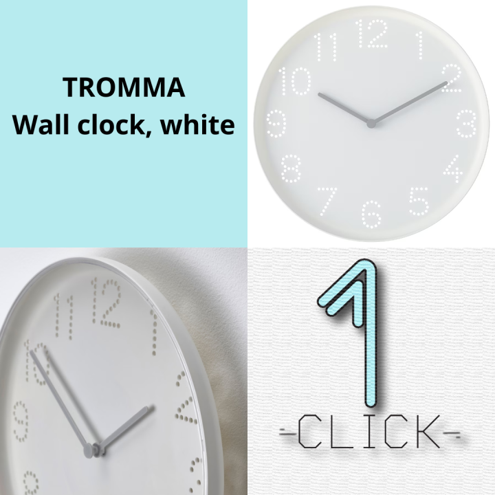 IKEA TROMMA Wall clock White 25 cm Lazada