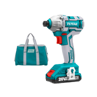 TOTAL ชุดสว่านไขควงกระแทกไร้สาย 20 โวลท์ ( แบต 2 ก้อน + แท่นชาร์จ ) รุ่น TIRLI2002 ( Lithium-Ion Impact Drill )