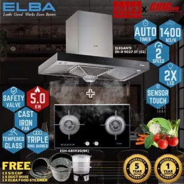 COMBO} Elba Cooker Hood INFINITO EH-J9034ST(SS) + 2 Burners Built