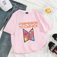 Summer Women T Shirt Bangtan Boys Kpop Permission To Dance Graphics Print Letter Korean Fashion Harajuku Streetwear Cotton Tops