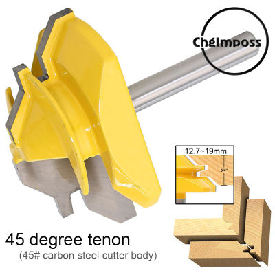 ChgImposs 1/2 นิ้วShank 45 องศาเครื่องตัดมิลลิ่งMiterแท่นจัดวางดอกสว่านงานไม้คาร์ไบด์Tippedเครื่องมือตัดไม้หัวเจาะ