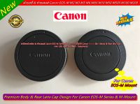 Body &amp; Rear lens cap Canon EOS-M M2 M3 M5 M6 M6II M10 M50 M50II M100 M200 ฝาบอดี้ &amp; ท้ายเลนส์ มือ 1 ตรงรุ่น   มีโลโก้ Canon