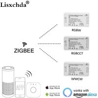 【▼Hot Sales▼】 uylexs Zigbee ตัวควบคุมไฟ Led Echo ใช้ได้ตัวควบคุมไฟ Led Rgbcct/w/cw Dc12-24v ตัวควบคุมหรี่ไฟแอลอีดี Zll คอนโทรลเลอร์