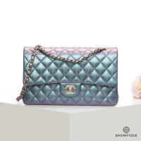 CHANEL CLASSIC 10_ PURPLE METALIC CAVIAR SHW