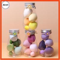 DANCH 6pcs พร้อมกล่องใส่ ฟองน้ำสำหรับแต่งหน้า สีลูกอมสี ใช้ได้ทั้งแบบแห้งและเปียก ไข่ความงาม สะอาดสะอาด นุ่มมากๆ แป้งทาหน้า สำหรับผู้หญิง