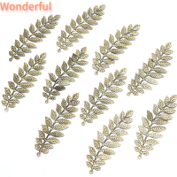 ?【Lowest price】Wonderful 10ชิ้น/เซ็ต VINTAGE Leaf Filigree wraps ตัวเชื่อมต่อโลหะ DIY CRAFT Jewelry making