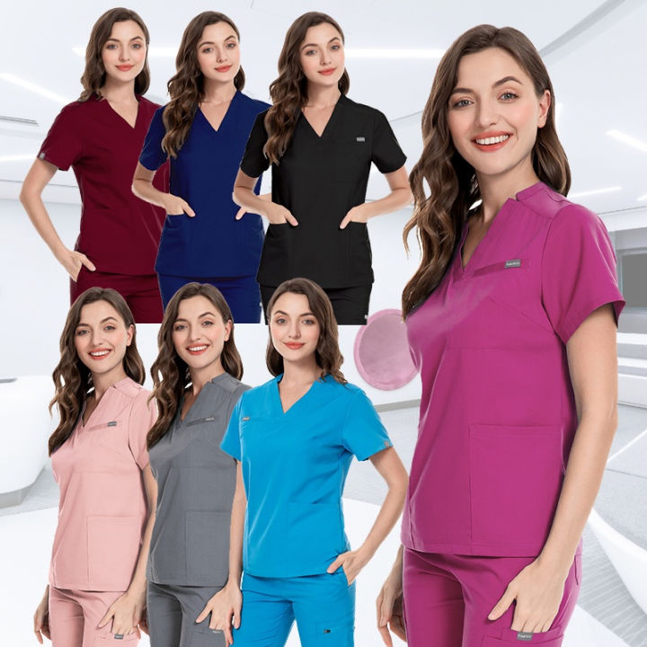  niaahinn Scrubs Sets for Women Nurse Scrub Uniform Top