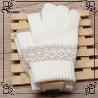 DFBBGHY Unisex Winter Warm IPad Phone Touch Screen Mittens Wool Knitted Fashion Gloves